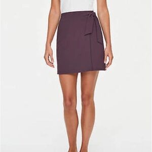 LOFT Outlet Purple Wrap Mini-Skirt (size 8)